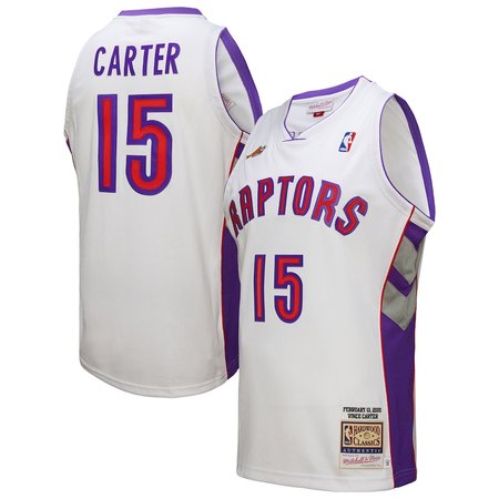 Men's Toronto Raptors #15 Vince Carter White 2000 NBA All-Star Game Authentic Jersey